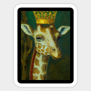 Giraffe with a Crown Sticker